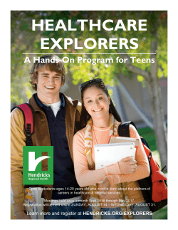 healthcare explorers - Hendricks Regional Health
