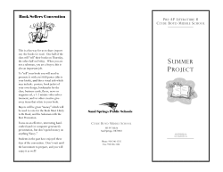 summer project - Sand Springs Public Schools