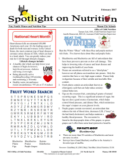 February 2017 Fun Facts about Blueberries