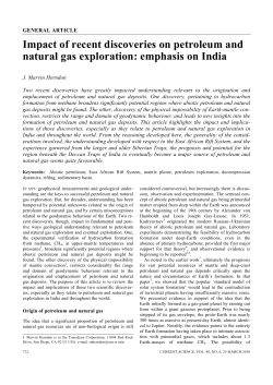 Impact of recent discoveries on petroleum and natural gas
