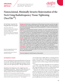 Nonexcisional, Minimally Invasive Rejuvenation of the Neck Using
