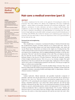 Hair care: a medical overview (part 2)