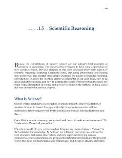 CHAPTER 1 5 Scientific Reasoning