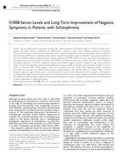 S100B Serum Levels and Long-Term Improvement of Negative