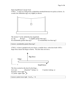 Static Equilibrium Concept Tests