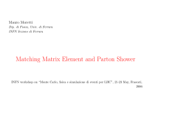 Matching Matrix Element and Parton Shower