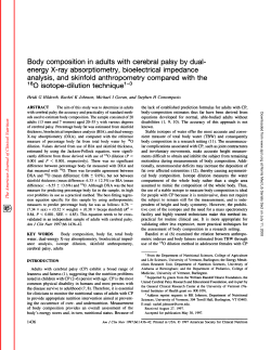 Body composition in adults with cerebral palsy by