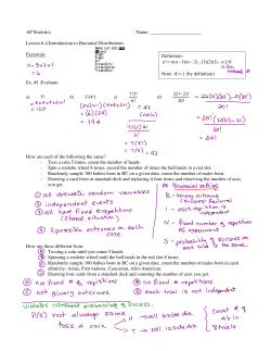 Binomial Distribution
