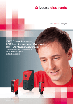 CRT Color Sensors, LRT Luminescence Scanners, KRT Contrast