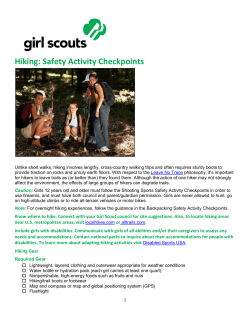 Hiking Safety Activity Checkpoints