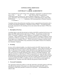 CONSULTING SERVICES and CONTRACT LABOR AGREEMENT