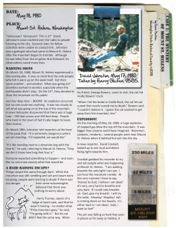 Mount St. Helens, Washington David Johnston, May 17, 1980.