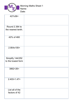 Morning Maths Year 6 Paper 1-5