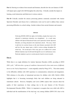 Part A: Drawing on evidence from research and literature, describe