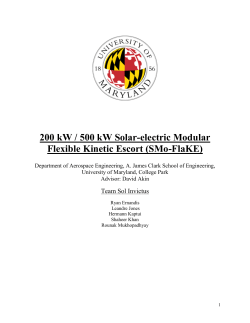 200 kW / 500 kW Solar-electric Modular Flexible Kinetic Escort (SMo