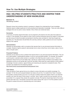 Strategies for Reviewing Content