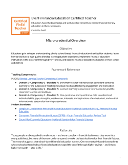 EverFi Financial Education Certified Teacher Micro