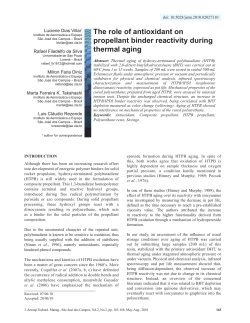 The role of antioxidant on propellant binder reactivity during thermal