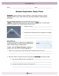 Student Exploration: Basic Prism
