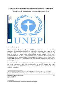 Urban-Rural Interrelationship: Condition for Sustainable Development