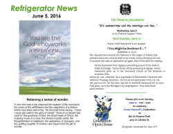 June 5 - Lincolnshire Church of the Brethren