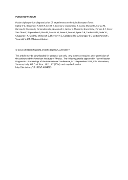 PUBLISHED VERSION Fusion alpha-particle diagnostics for DT