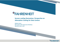 Adsorption Cooling / 8th HPC Infra WS