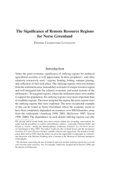 The Significance of Remote Resource Regions for Norse Greenland