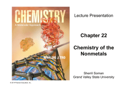 Chapter 22 Chemistry of the Nonmetals