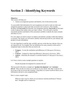 Section 2 - Starting your Search - Library