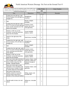 North American Western Dressage Six Feet on the Ground Test #1