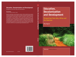 Education, Decolonization and Development