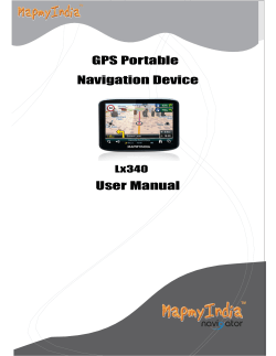 GPS Portable Navigation Device User Manual
