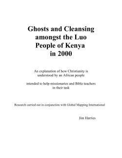 Ghosts and Cleansing amongst the Luo people of
