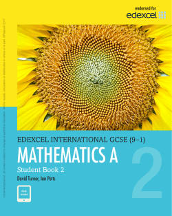 EDEXCEL INTERNATIONAL GCSE (9 &ndash;1)