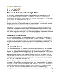 Appendix B - Instructional Days/Length of Day