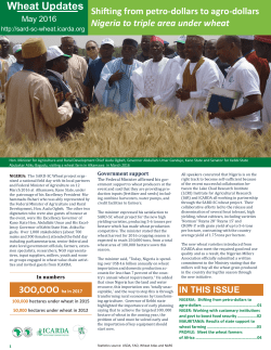 Issue 1 May 2016 - SARD-SC Wheat