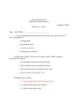 Clayton State University Department of Natural Sciences September