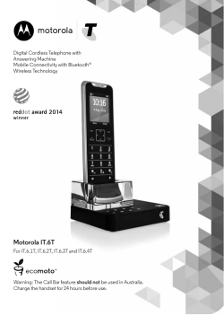 Telstra Motorola IT.6 user guide