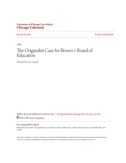The Originalist Case for Brown v. Board of Education