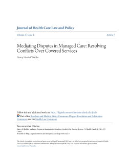 Mediating Disputes in Managed Care