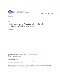 First Amendment Protection for Political Candidacy of