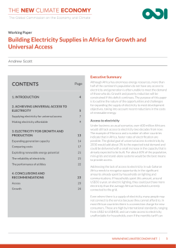 Scott, A., 2015. Building electricity supplies in Africa for growth and