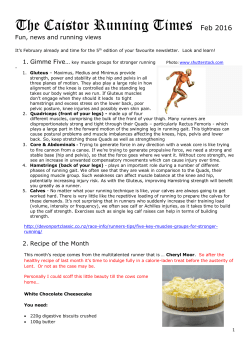 The Caistor Running Times Feb 2016