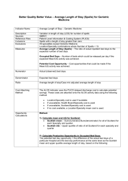 Better Quality Better Value &ndash; Average Length of Stay (Spells) for