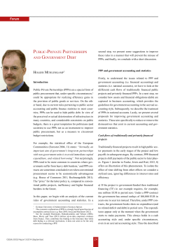 Public-Private Partnerships and Government Debt