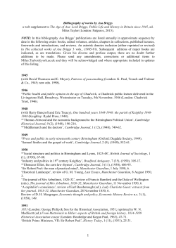 Bibliography of works by Asa Briggs