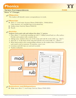 P.048 Silent "e" Changes - Florida Center for Reading Research