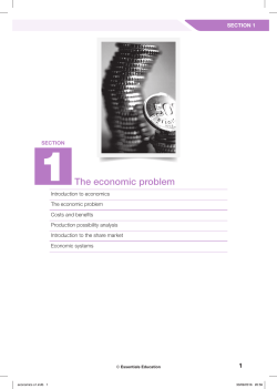 SACE1 Economics Textbook 2nd Edn Excerpt
