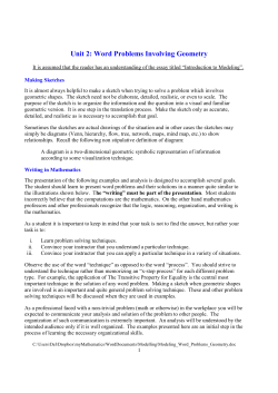 Modeling Word Problems Geometry